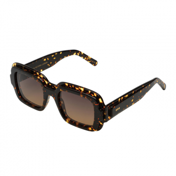 Komono Sonnenbrille Victoria Lebrun, flake, schildpatt Optik Rahmen, braun getönte Gläser, side